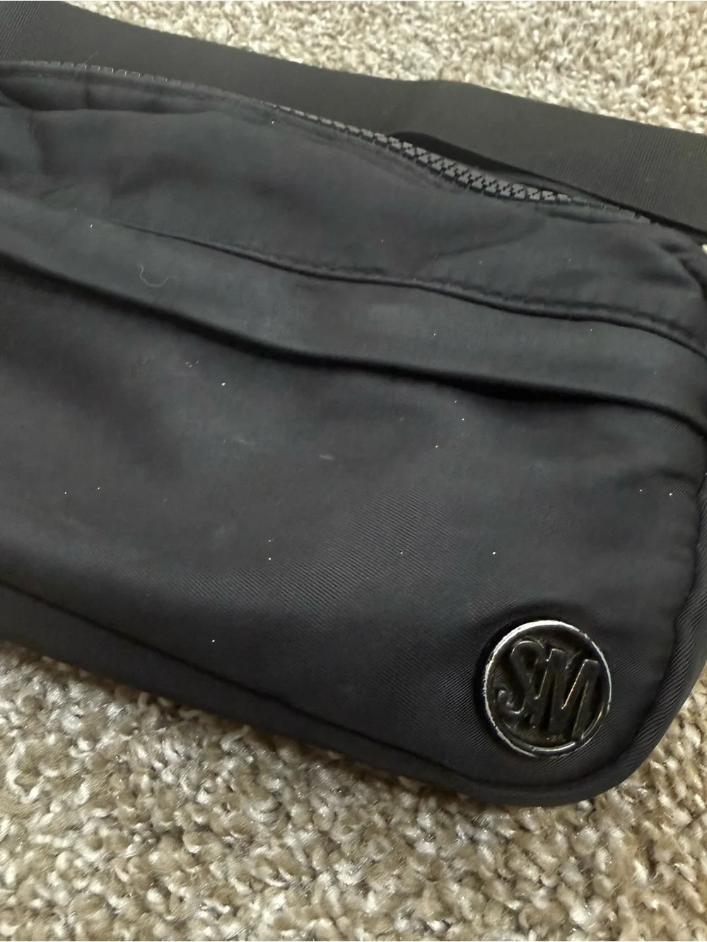 Steve Madden Black Crossbody Waist Bag